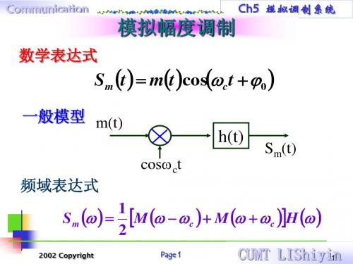 矿大通信原理课件CH 5.3 角度调制