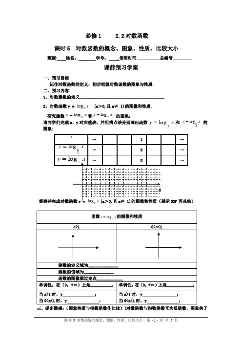 05第五课 对数函数的概念、图象、性质、比较大小