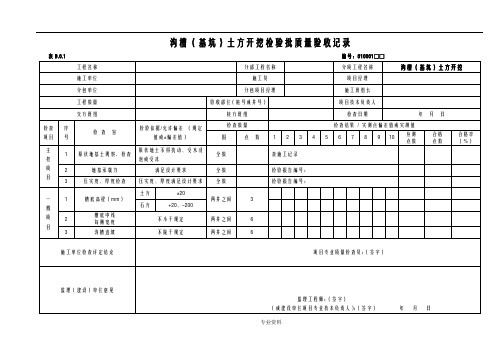 市政道路检验批新表