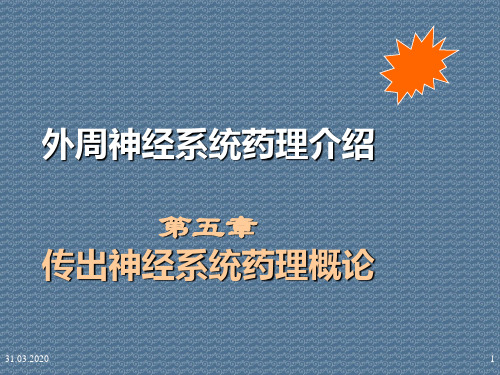 外周神经系统药理介绍第五章传出神经系统药理概论