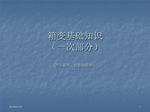 (完整版)箱变知识大全、电气设备部分