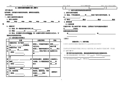 2.1 城市内部空间结构(第1课时)
