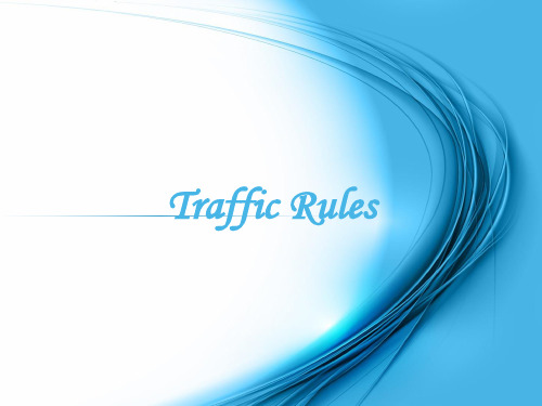 沪教深圳版二年级下册英语Module 3 Unit 8 traffic rules 课件