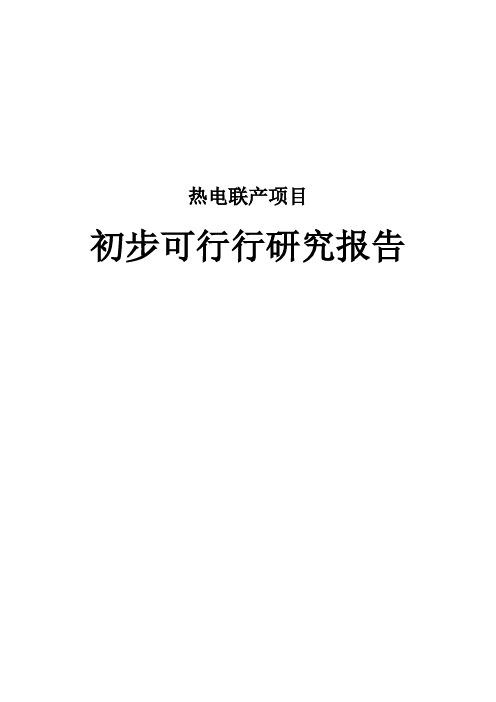 热电厂可研报告