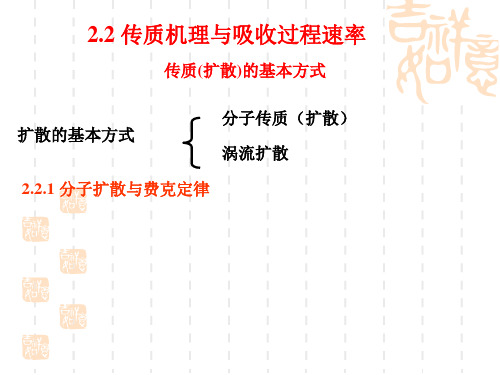 2传质机理与吸收速率