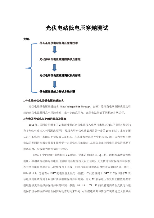 光伏低电压穿越