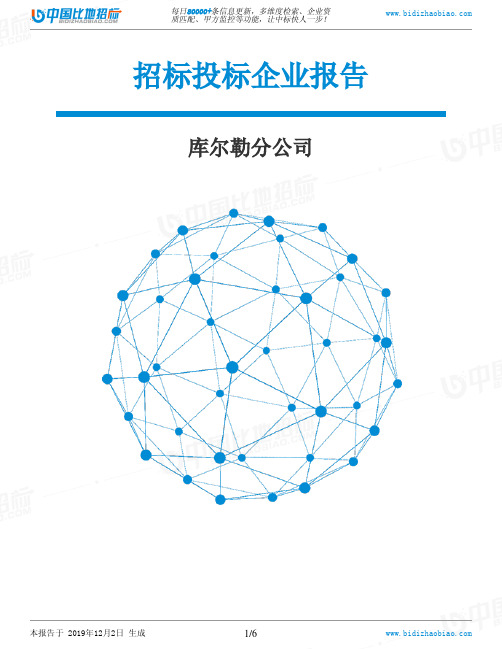 库尔勒分公司-招投标数据分析报告