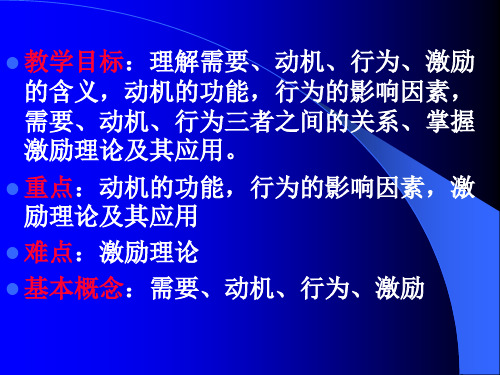 激励与激励理论