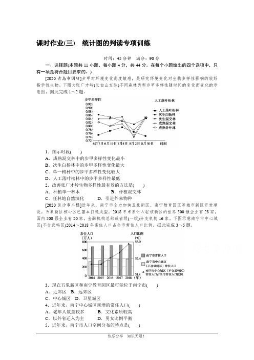 2021高考地理二轮专题复习【统考版】课时作业(三) 统计图的判读专项训练