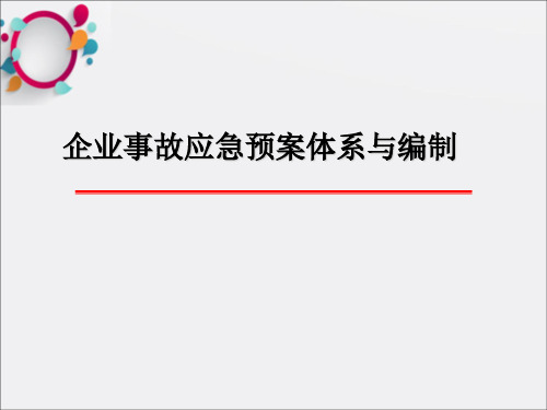 企业事故应急救援预案编制ppt课件