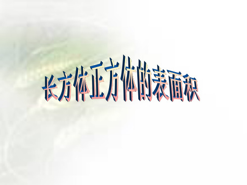 数学五年级下西师大版-2长方体正方体的表面积课件(17张)