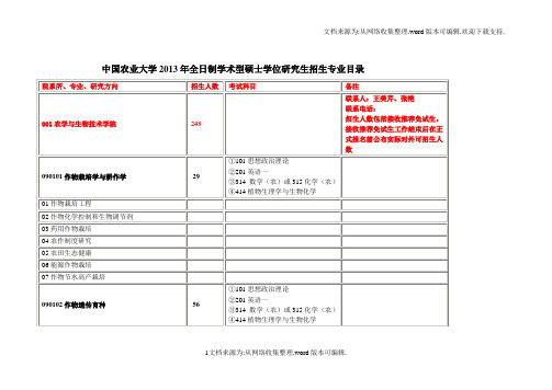 中农植物营养大纲