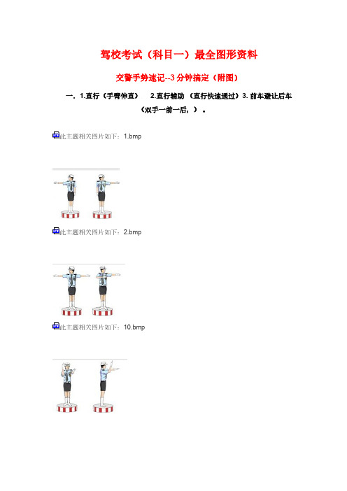 驾校考试(科目一)最全图形资料