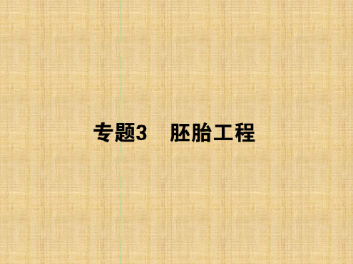 名师面对面高考生物一轮总复习专题3胚胎工程名师优质课件新人教版选修3