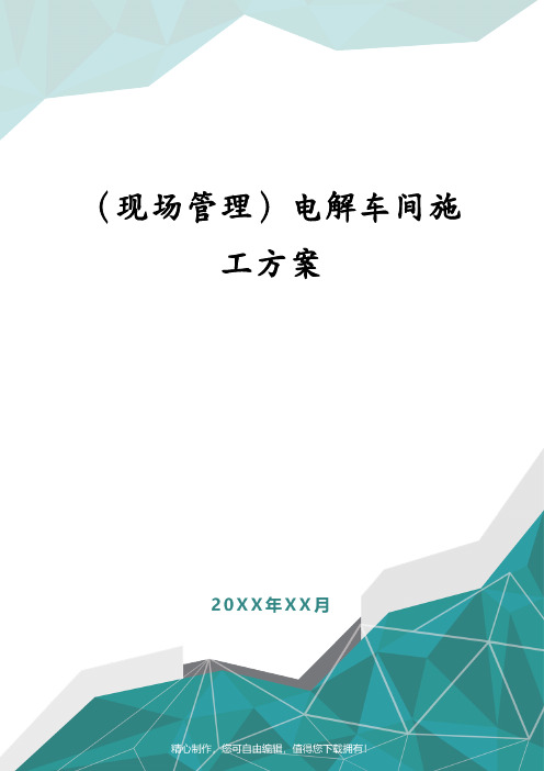 (现场管理)电解车间施工方案