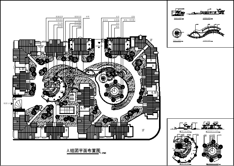 某组团详细规划平面布置CAD图