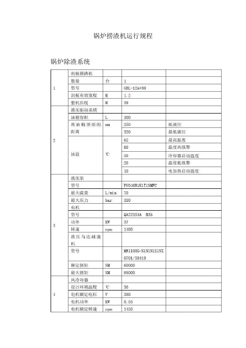 锅炉捞渣机运行规程【精编版】