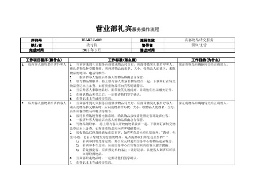 BU-REC-009宾客物品转交服务