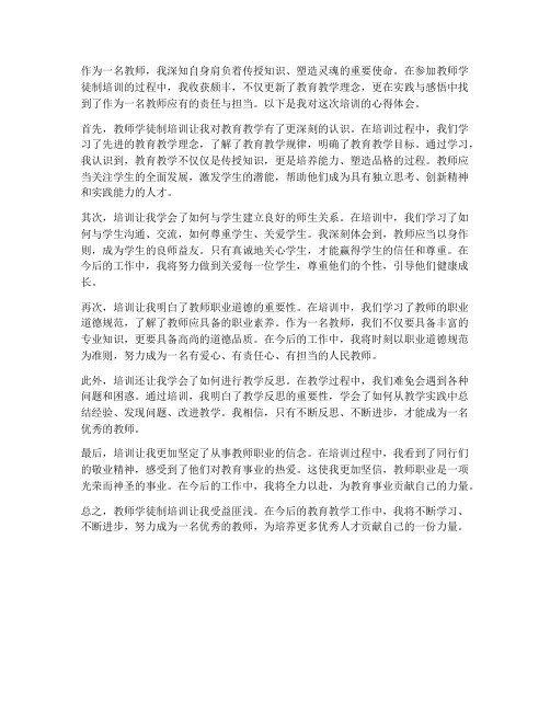 教师学徒制培训心得体会