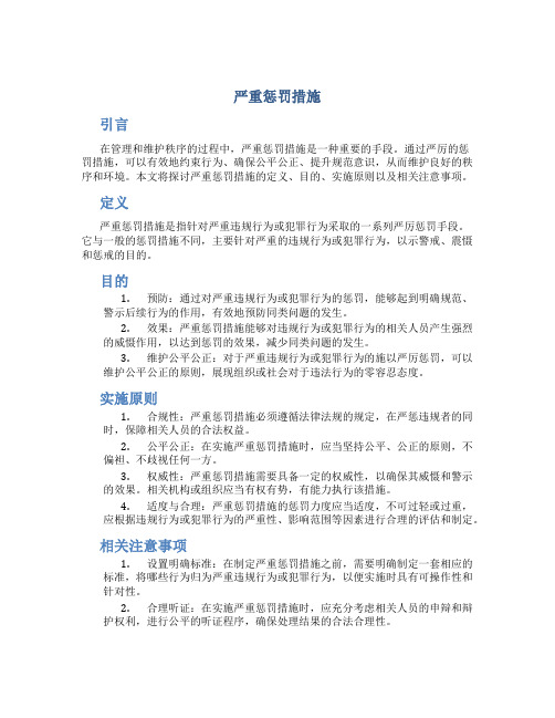 严重惩罚措施