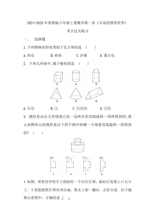 第一章《丰富的图形世界》2024-2025学年鲁教版数学六年级上册