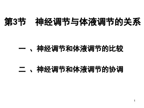 神经调节与体液调节的关系PPT教学课件