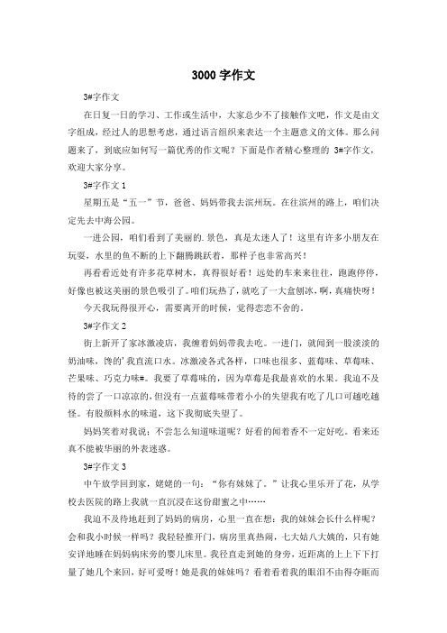 3000字作文