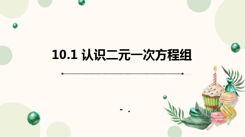 《认识二元一次方程组》PPT课件