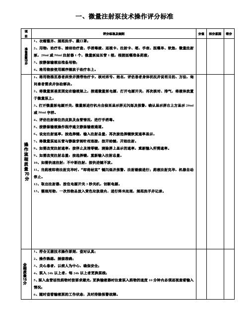 微量注射泵技术操作规范