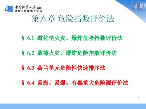 第六章危险指数评价法