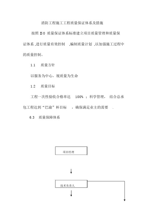 消防工程施工工程质量保证体系及措施