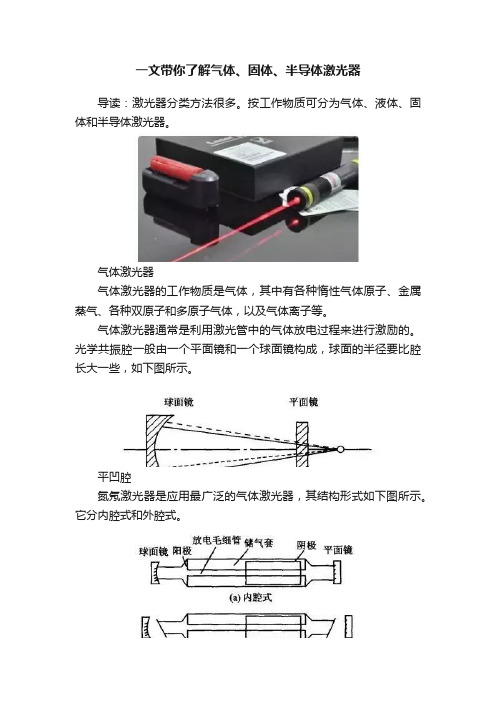 一文带你了解气体、固体、半导体激光器