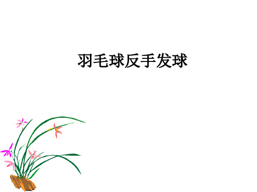 高中体育与健康_羽毛球反手发球技术教学课件设计