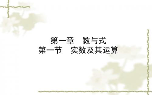 2018年中考数学一轮复习1.1实数及其运算和随堂演练(德州市)精选优质PPT课件