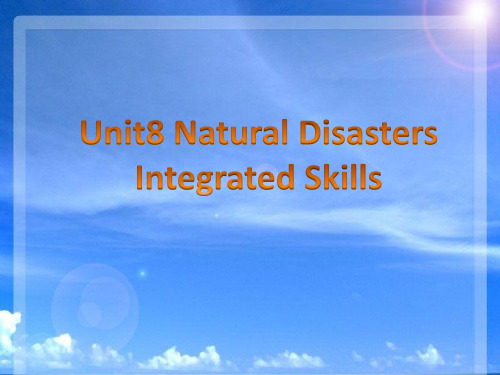 Unit8 Integrated skills