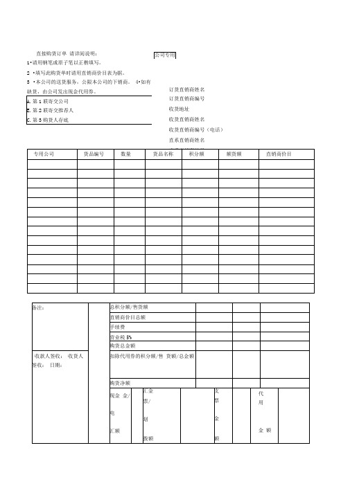 销售单据表格模板大全