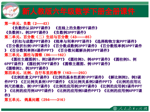 人教版小学六年级数学下册全册ppt课件【完整】