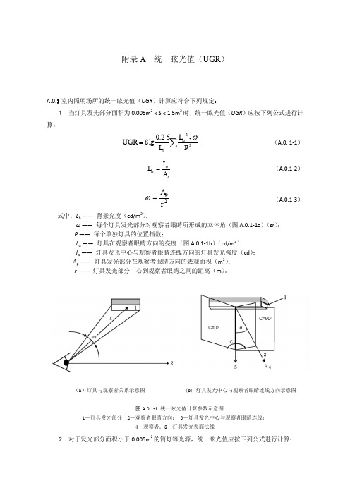 统一眩光值(UGR)