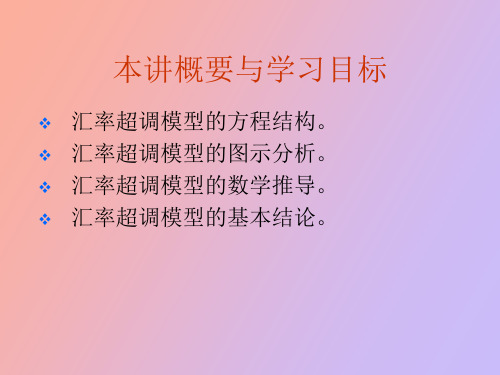 汇率超调模型