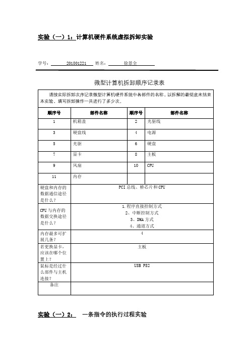 2018大学计算机基础上机实验报告