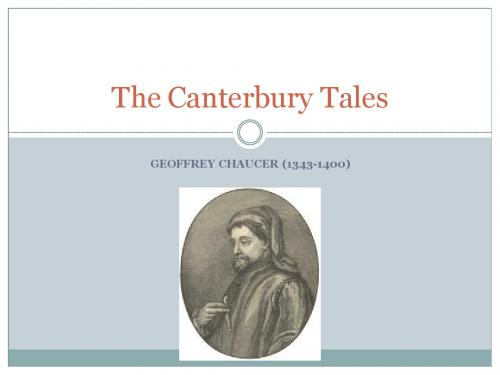 Chaucer - the Canterbury tales