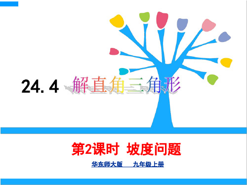 初中数学九上《坡比、坡度问题》华东师大版