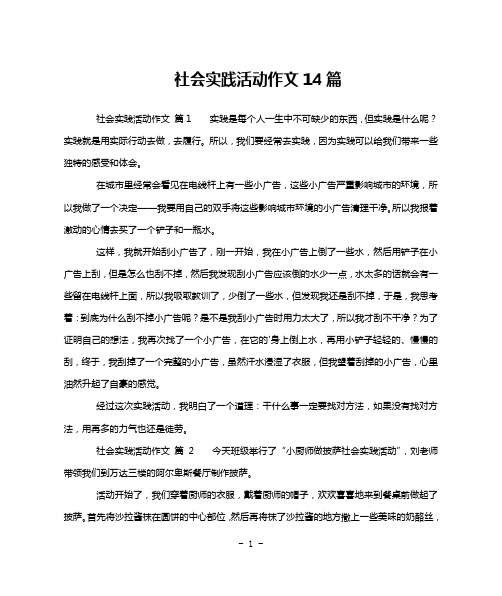 社会实践活动作文14篇