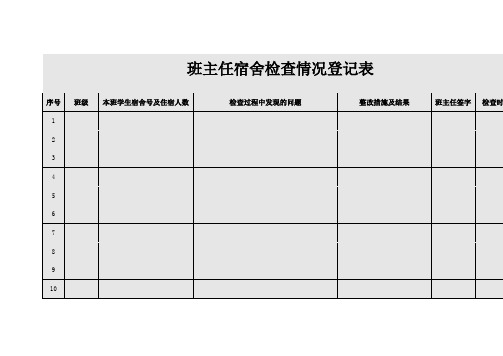 学校各种常用表格模板