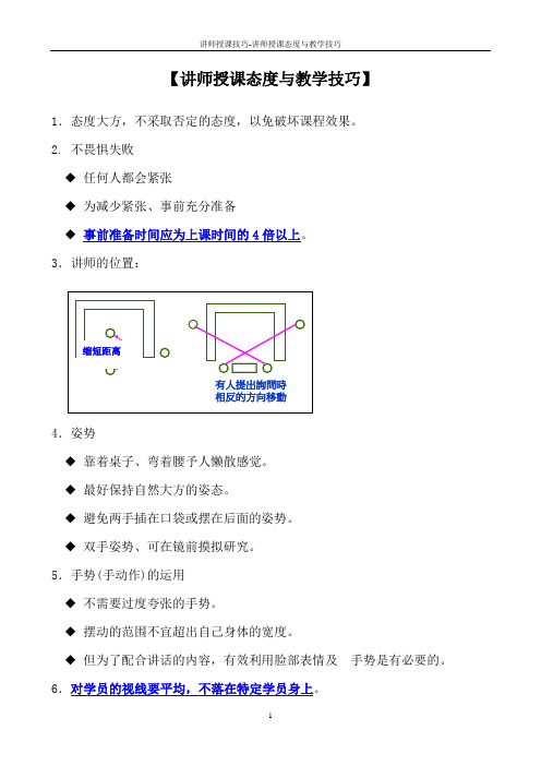 讲师授课态度与教学技巧