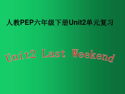 2021年新人教PEP版六年级英语下册Unit2  Last Weekend 单元复习 课件