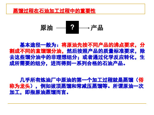 石油蒸馏过程简化