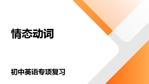 情态动词(12张PPT)初中英语专项复习课件