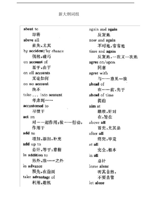 (完整版)同等学力申硕英语第六版大纲词组及核心词组.doc