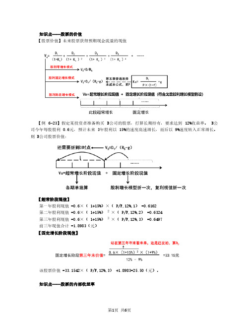 2020中级会计 财管 第41讲_证券投资管理(2)